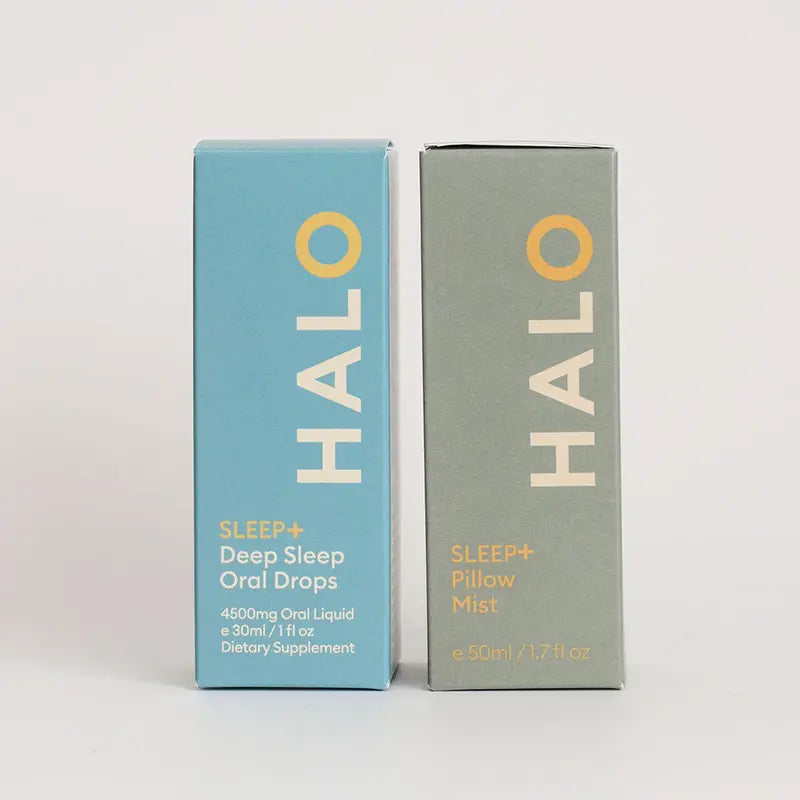 1 x Halo Deep Sleep Oral Drops and 1 x Halo Pillow Mist Bundle
