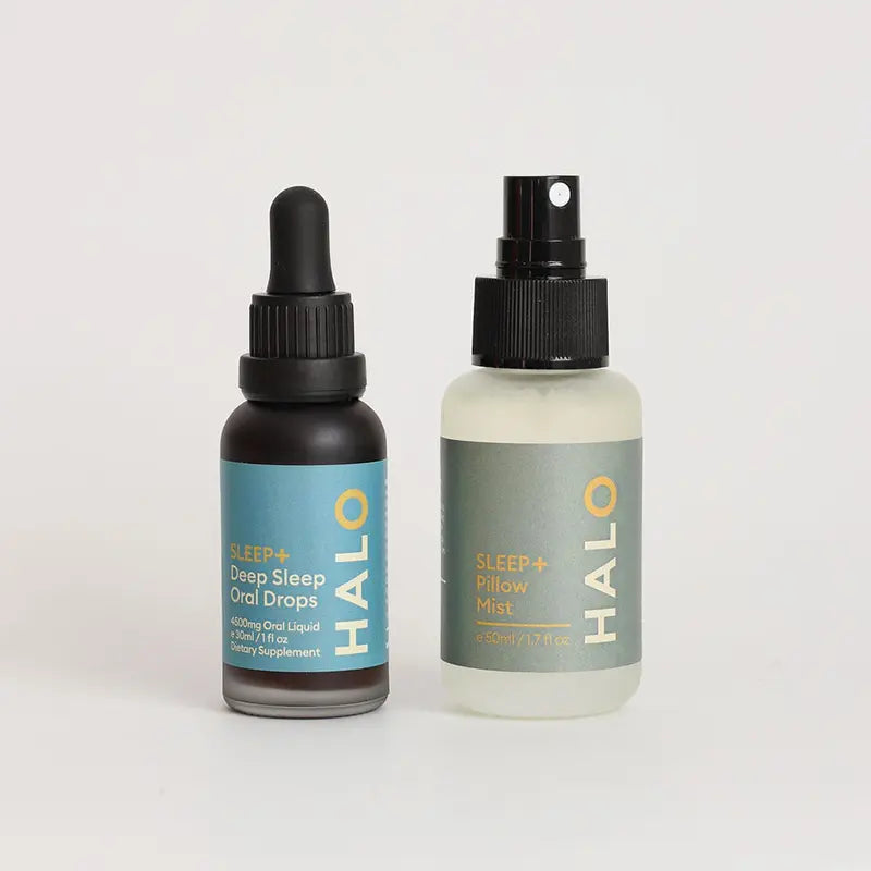 1 x Halo Deep Sleep Oral Drops and 1 x Halo Pillow Mist Bundle