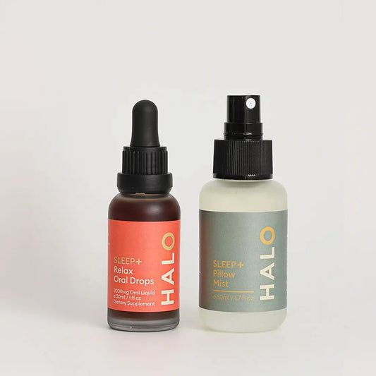 1 X Halo Relax Oral Drops and 1 x Halo Pillow Mist Bundle